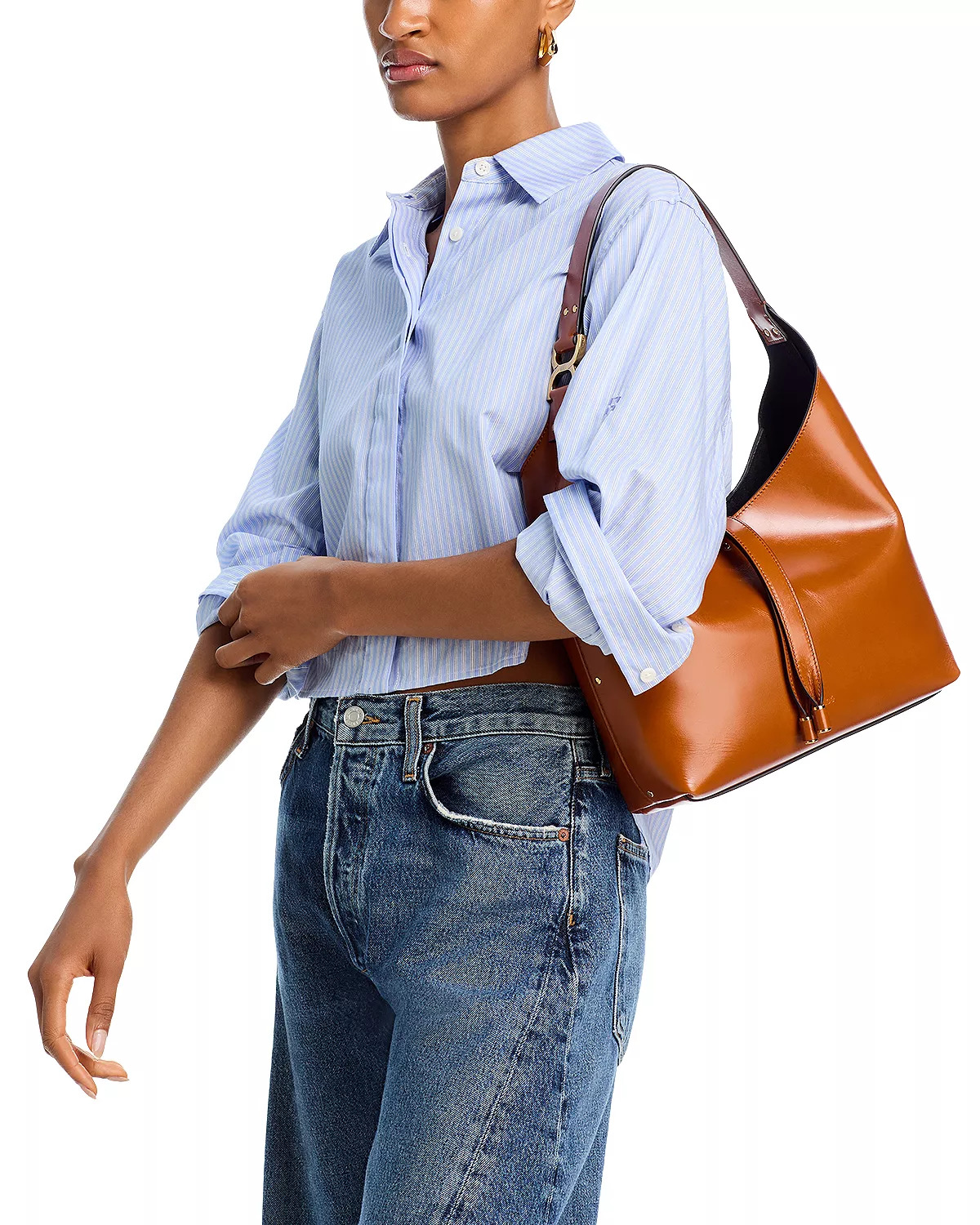 Marcie Small Leather Hobo Bag - 2