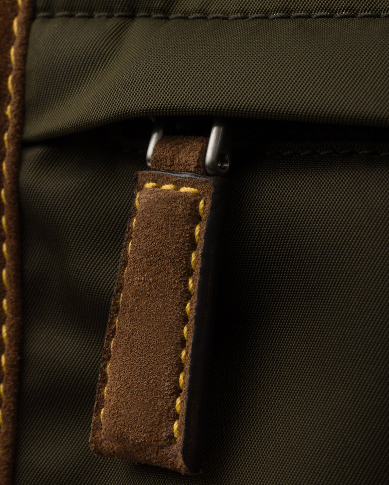 Large Re-Nylon and suede shoulder bag 6