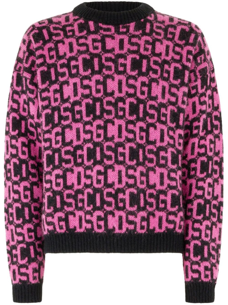 intarsia-knit logo jumper 1