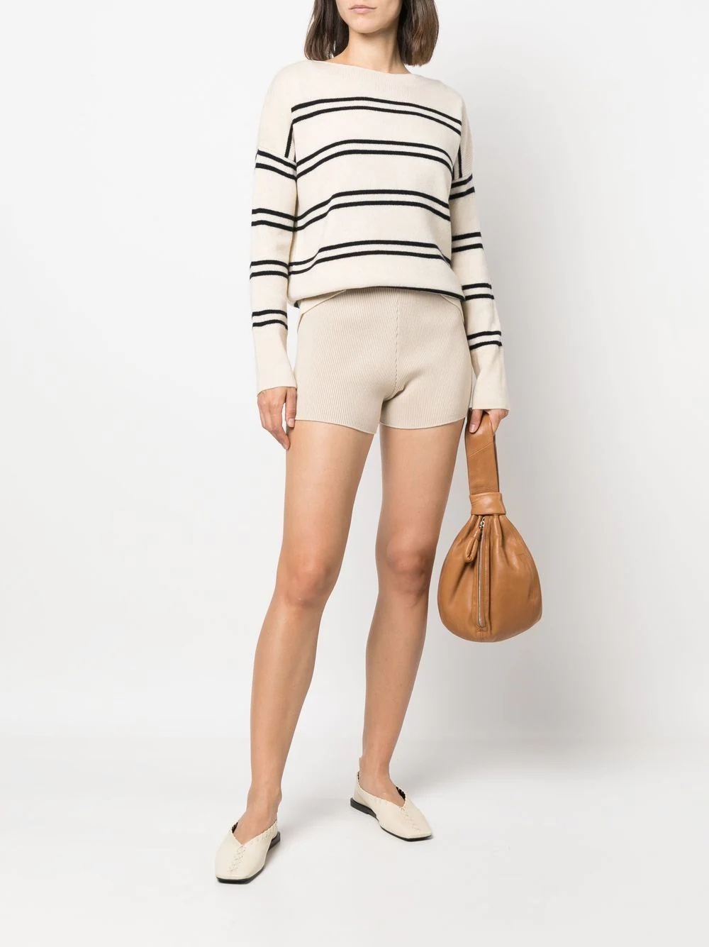 striped crew-neck jumper - 2