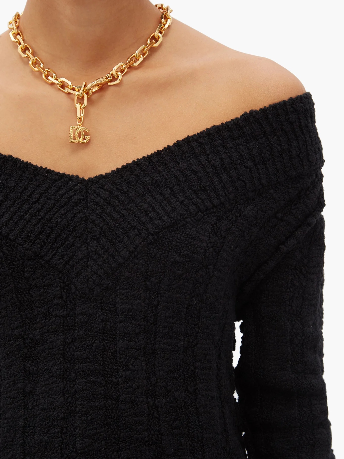 Off-the-shoulder ribbed wool-blend sweater - 3