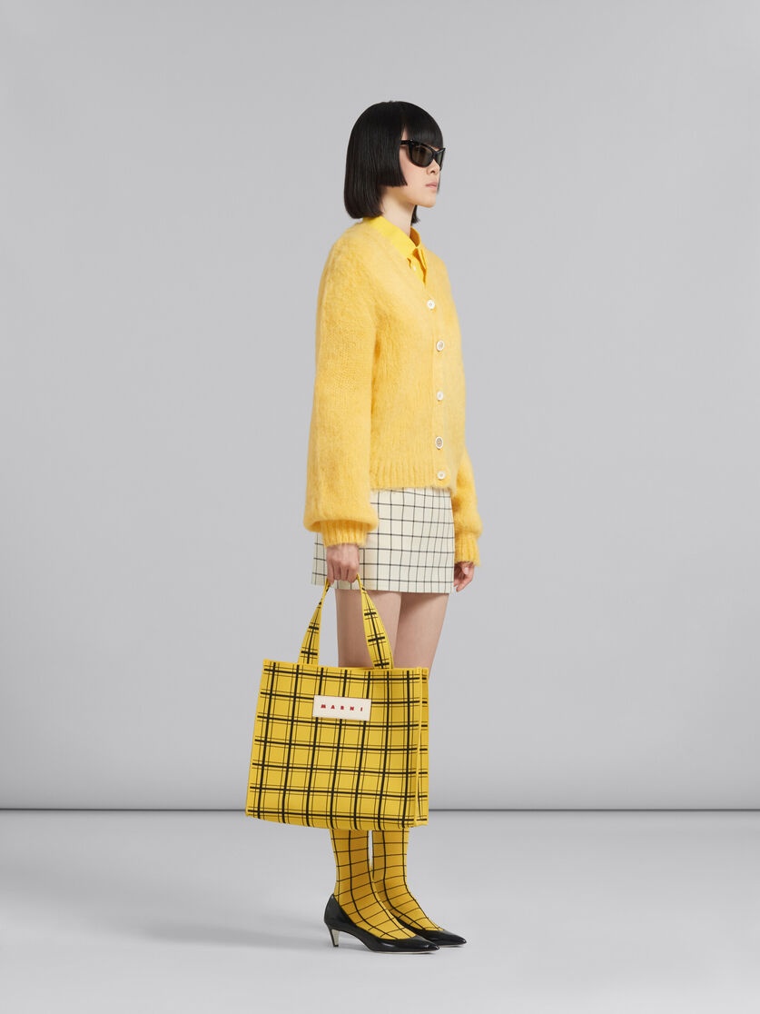 YELLOW FITTED POPLIN SHIRT WITH BALLOON SLEEVES - 5