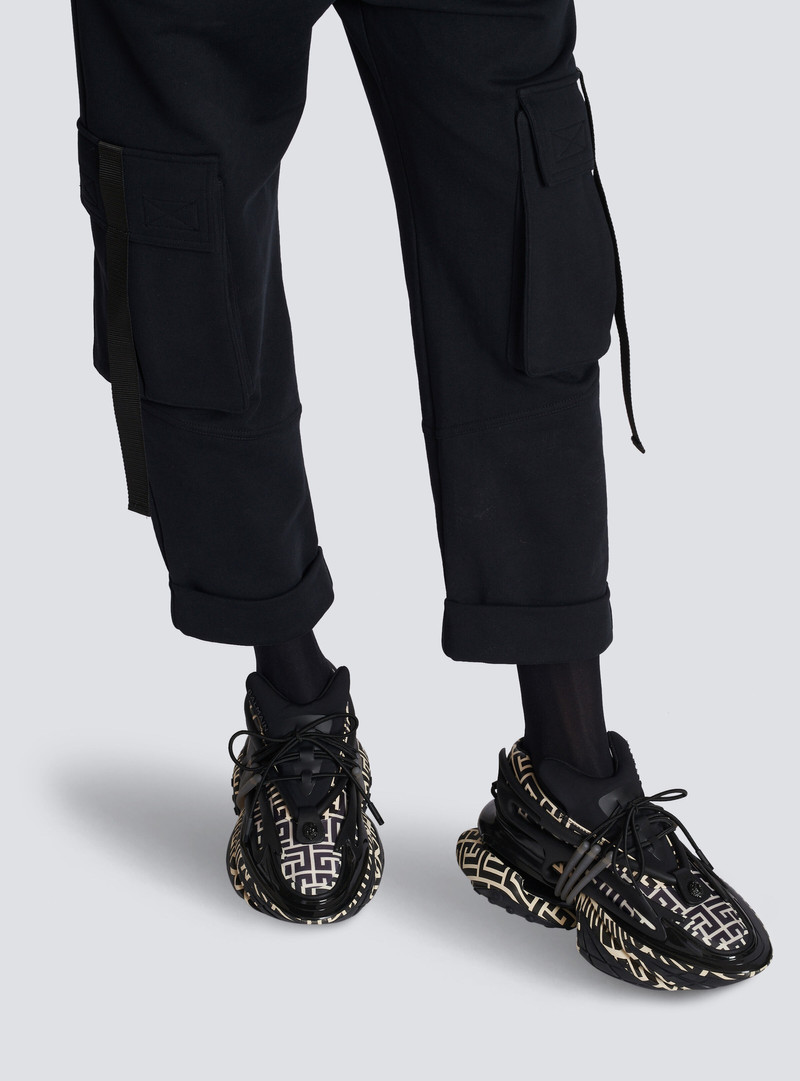 Balmain Neoprene and leather Unicorn low-top sneakers outlook