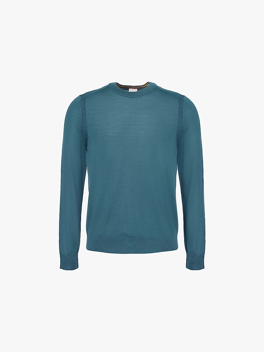 Crewneck long-sleeve merino-wool jumper - 1