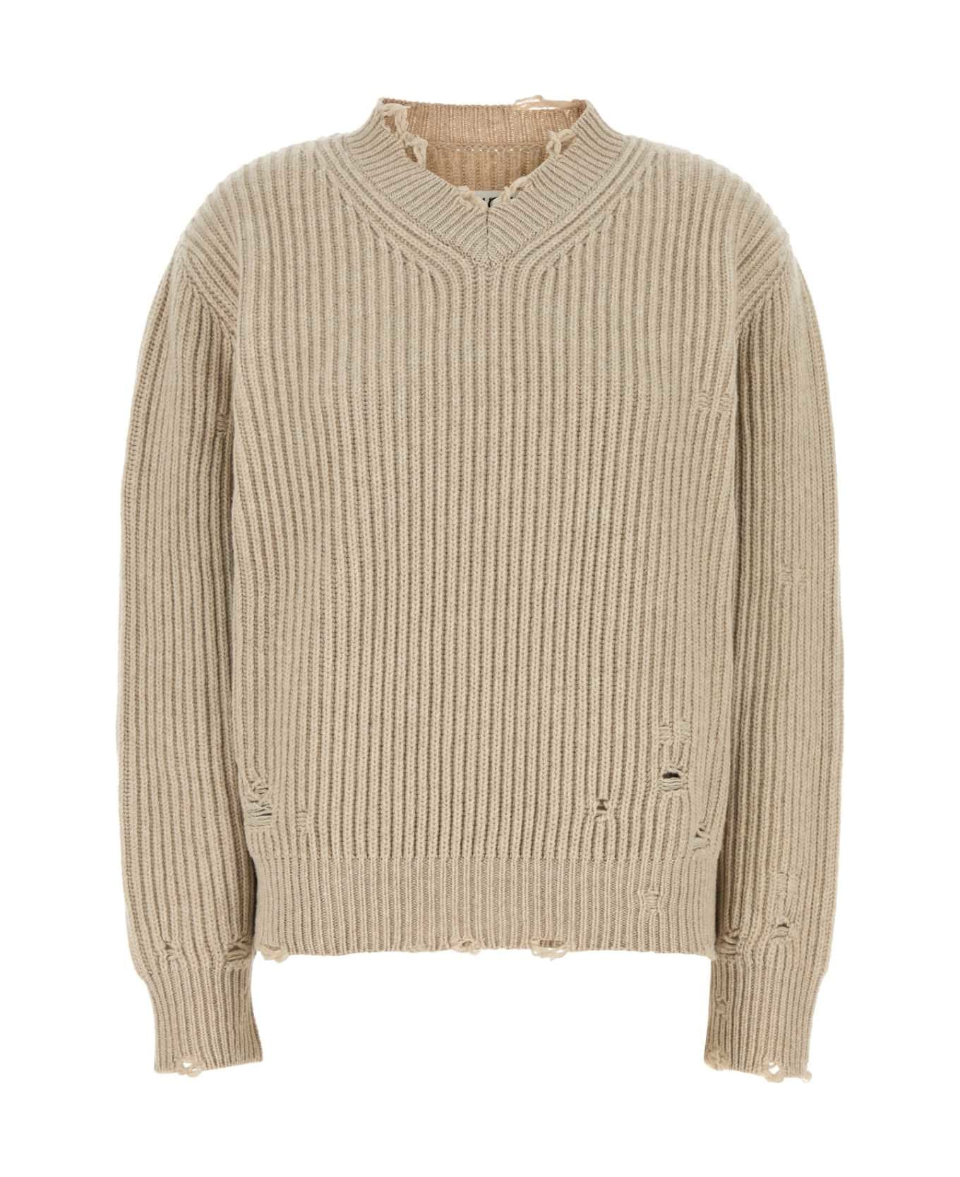Sand Wool Blend Sweater - 1
