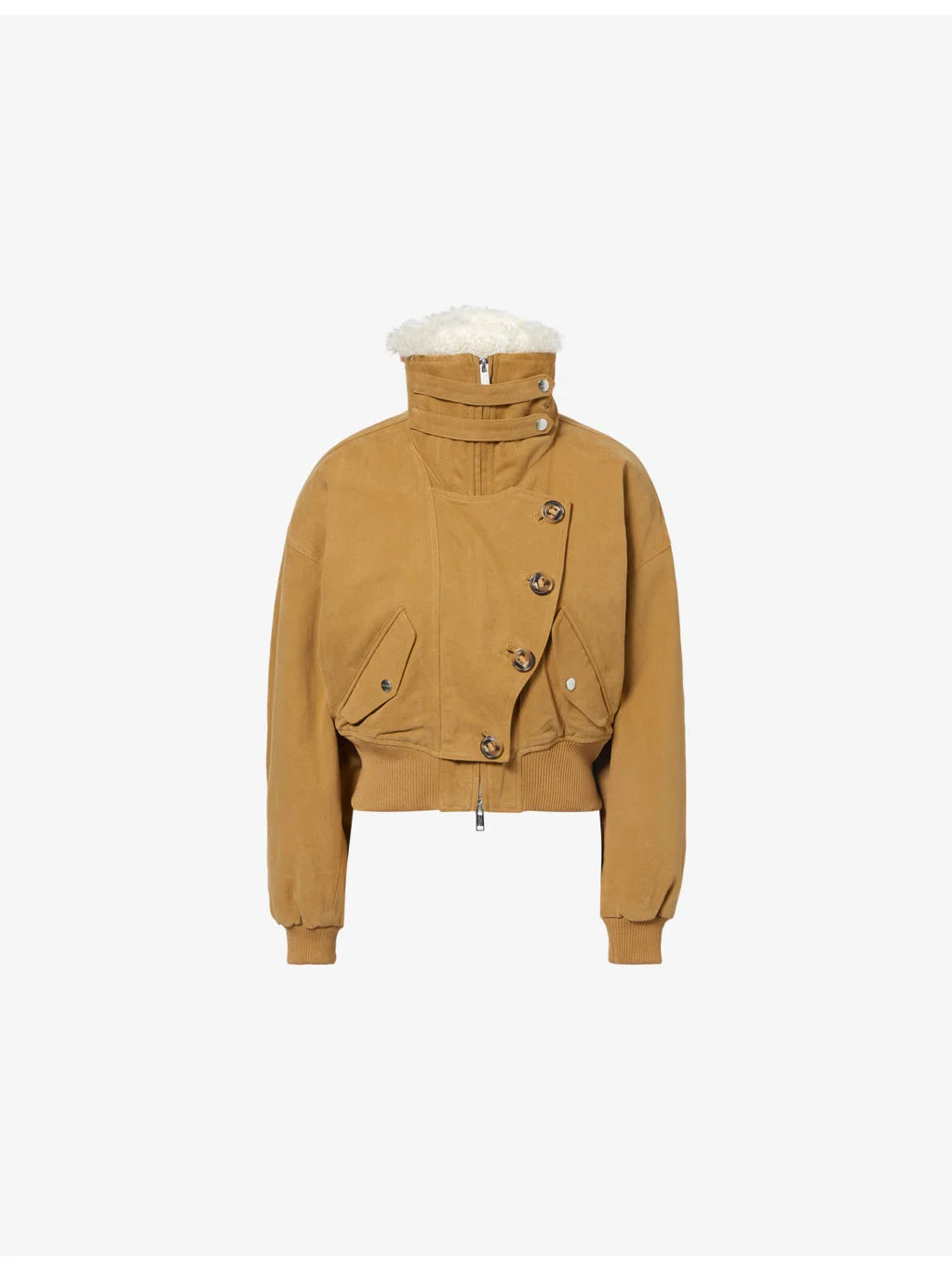 Oana Funnel-Neck Cotton Jacket - 1