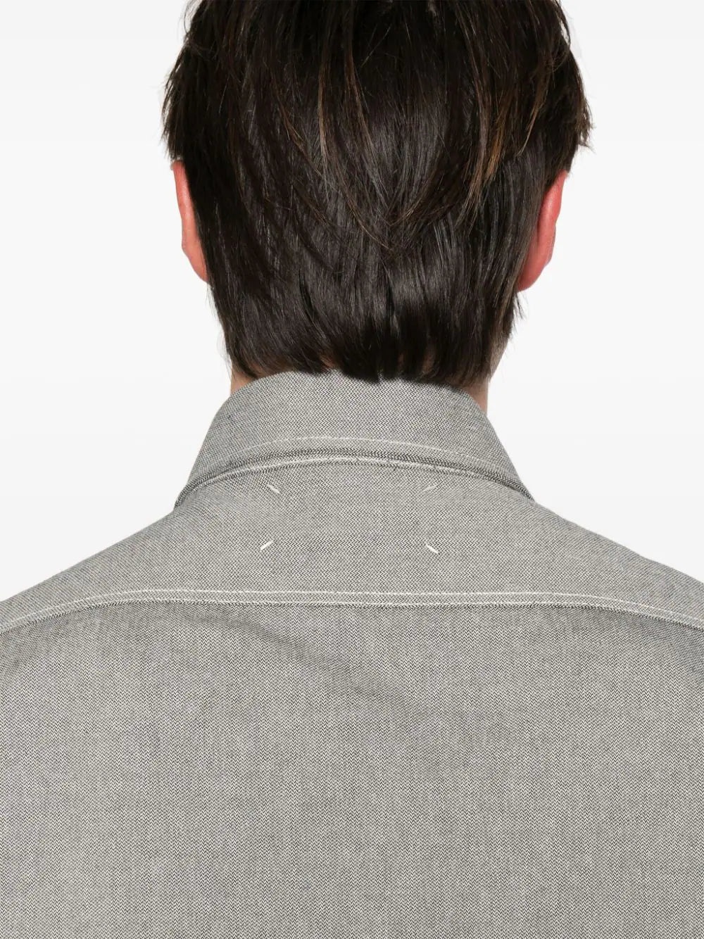 POINTED-COLLAR COTTON SHIRT - 4