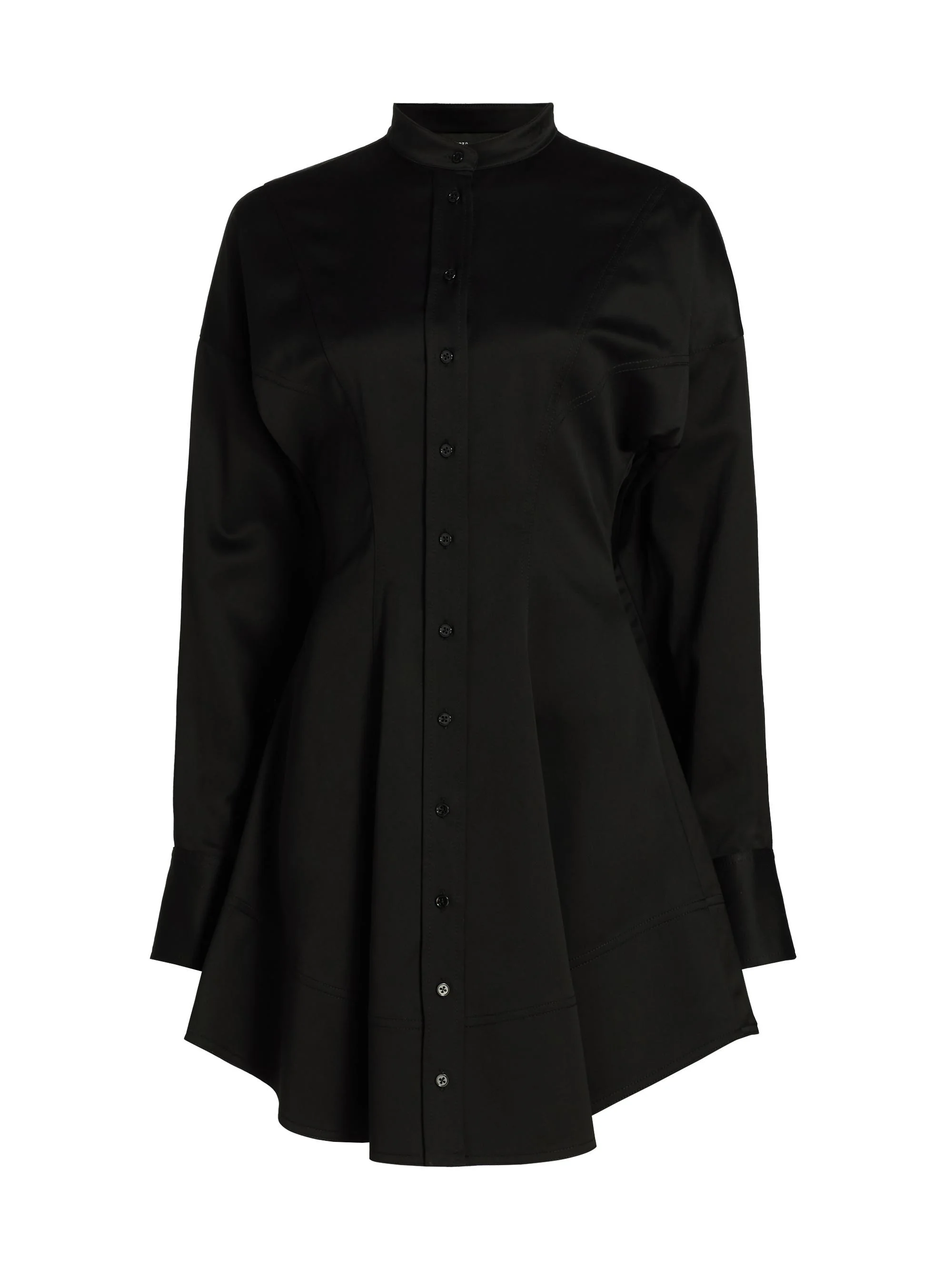 Women's Janan Cotton Sateen Shirtdress - Black - 1