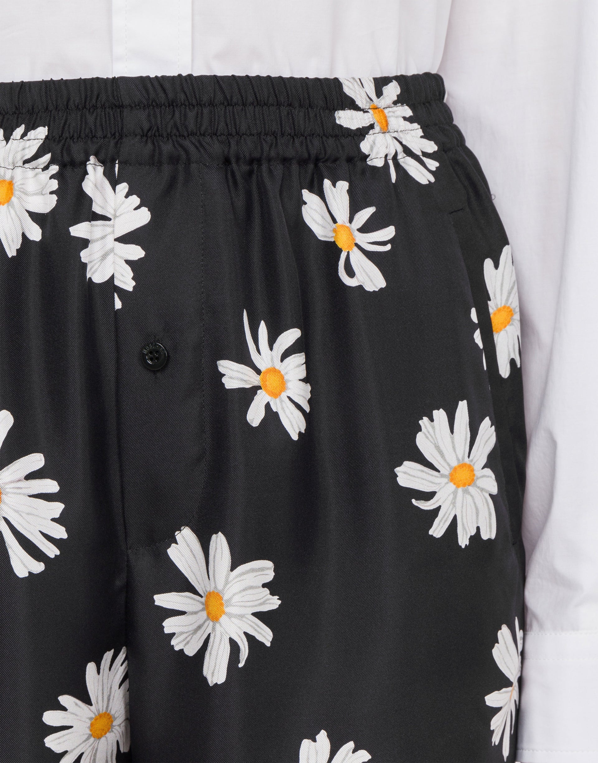 SILK TWILL TROUSERS ALLOVER DAISY - 3