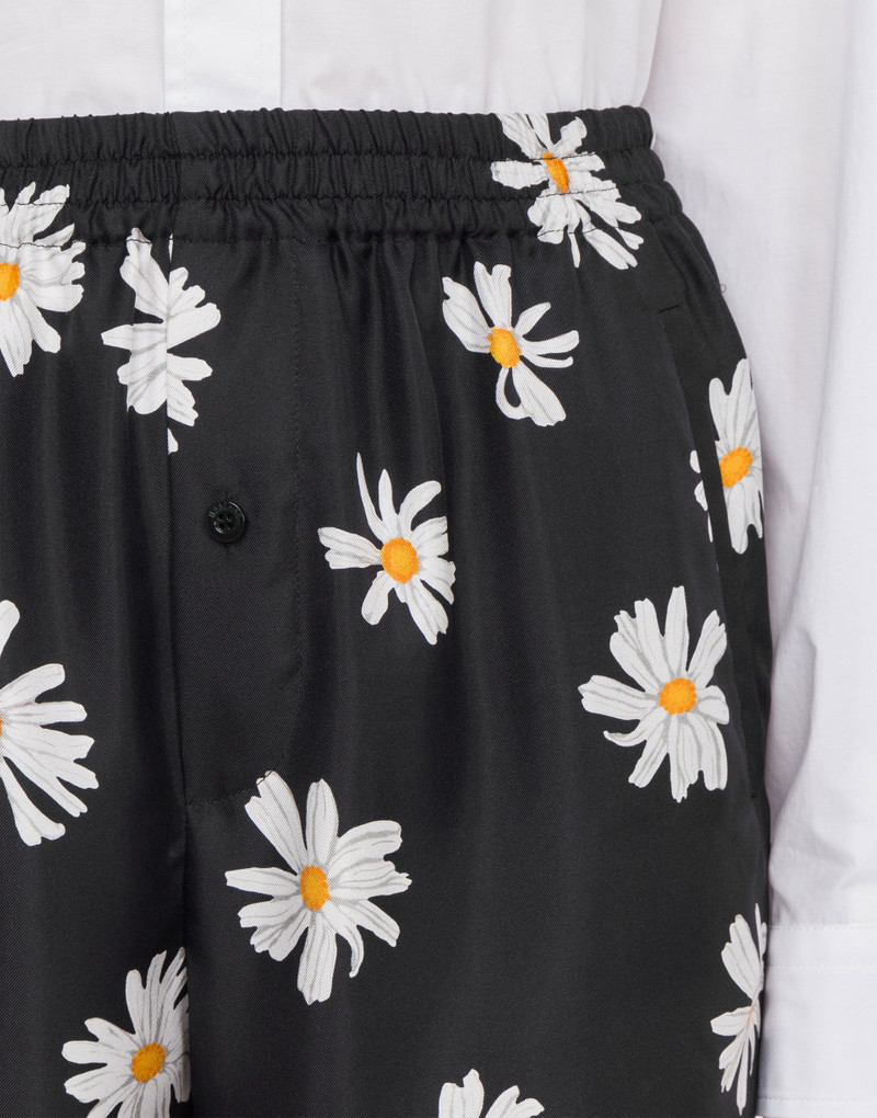 SILK TWILL TROUSERS ALLOVER DAISY 3