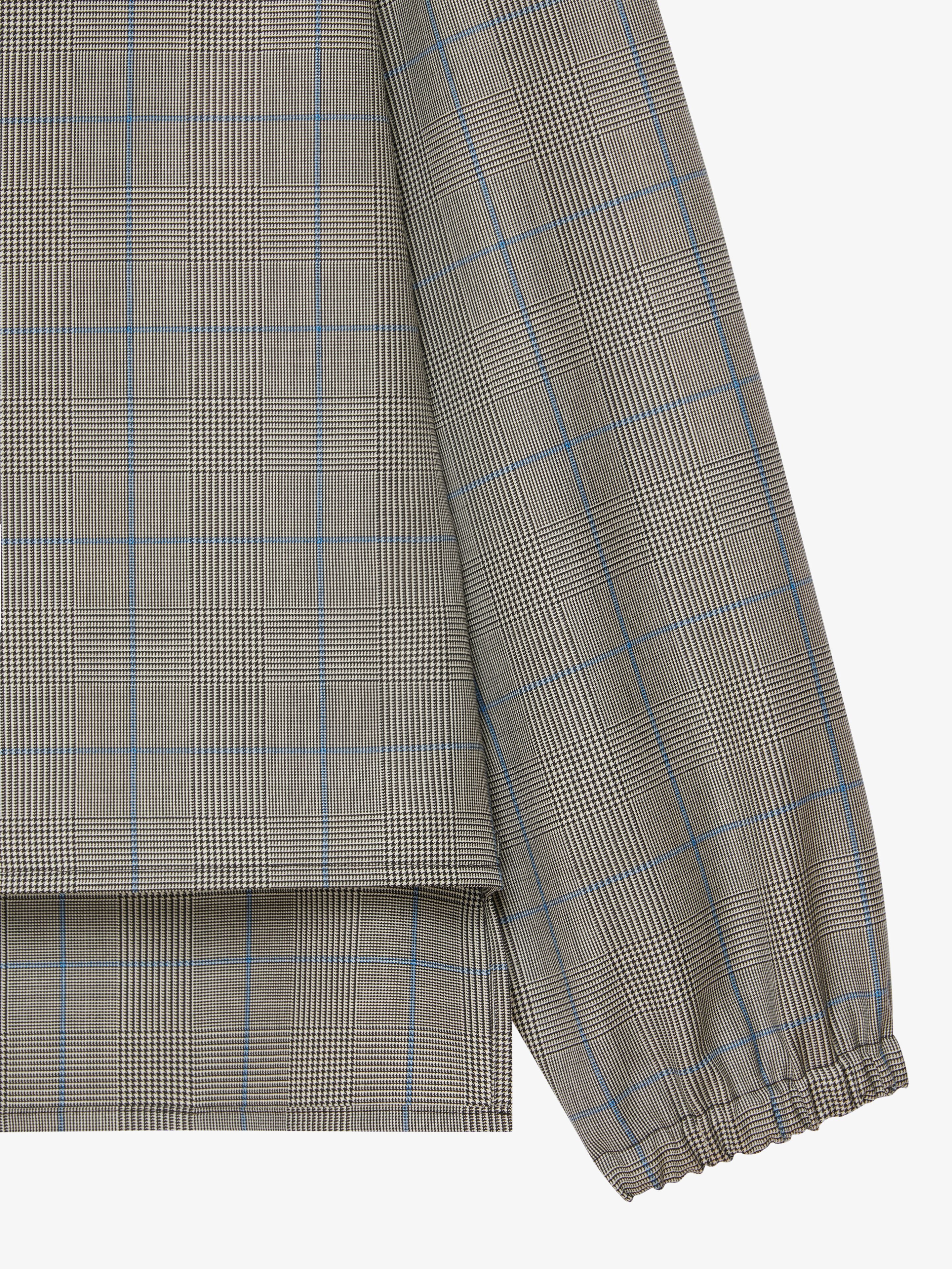 OVERSIZED ZIPPED SHIRT IN WOOL WITH PRINCE OF WALES PATTERN - 6