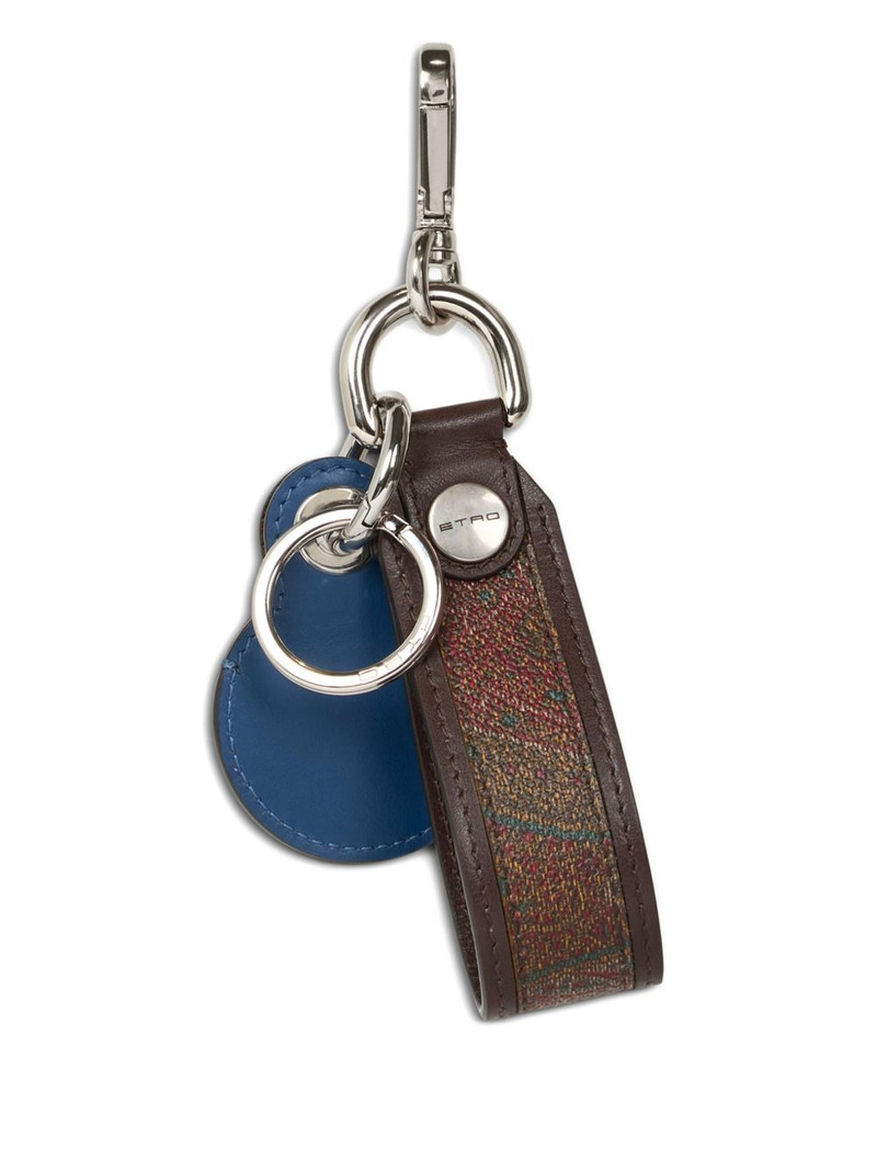 Etro Arnica paisley-pattern leather keyrings outlook