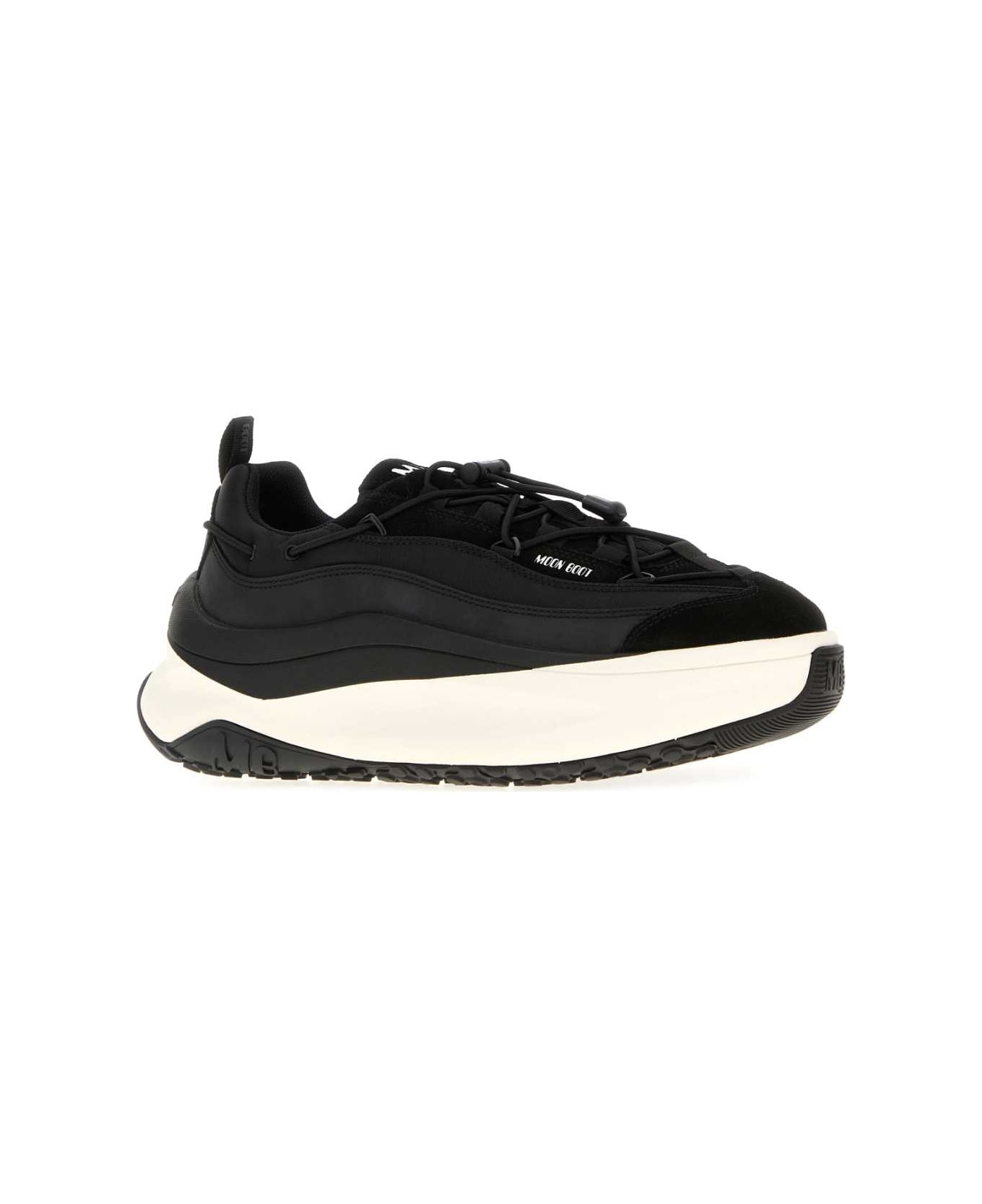 Black Fabric Moon247 Sneakers - 2