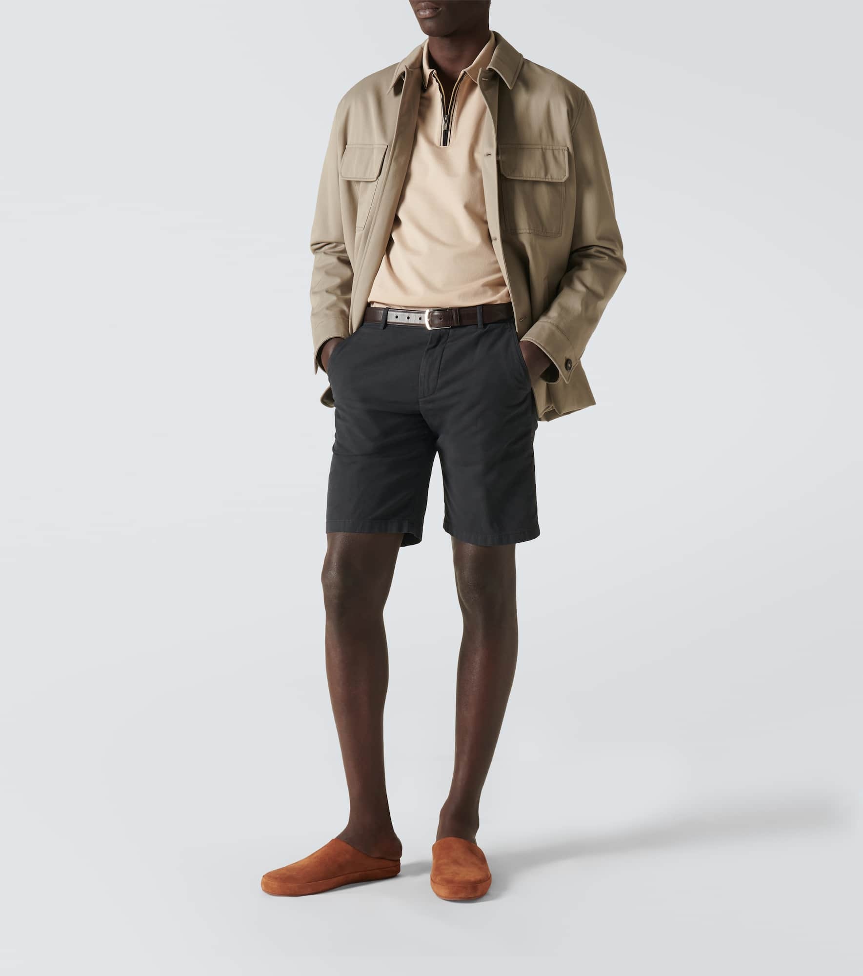 Cotton-blend Bermuda shorts - 2