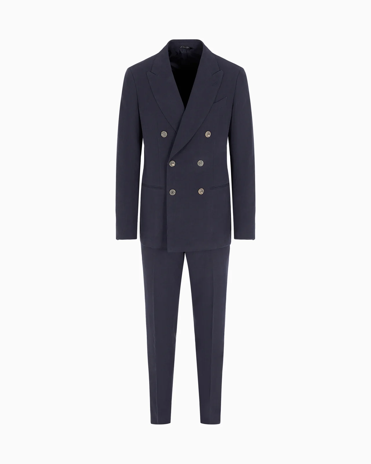 Napoli Line linen canvas double-breasted suit - 1