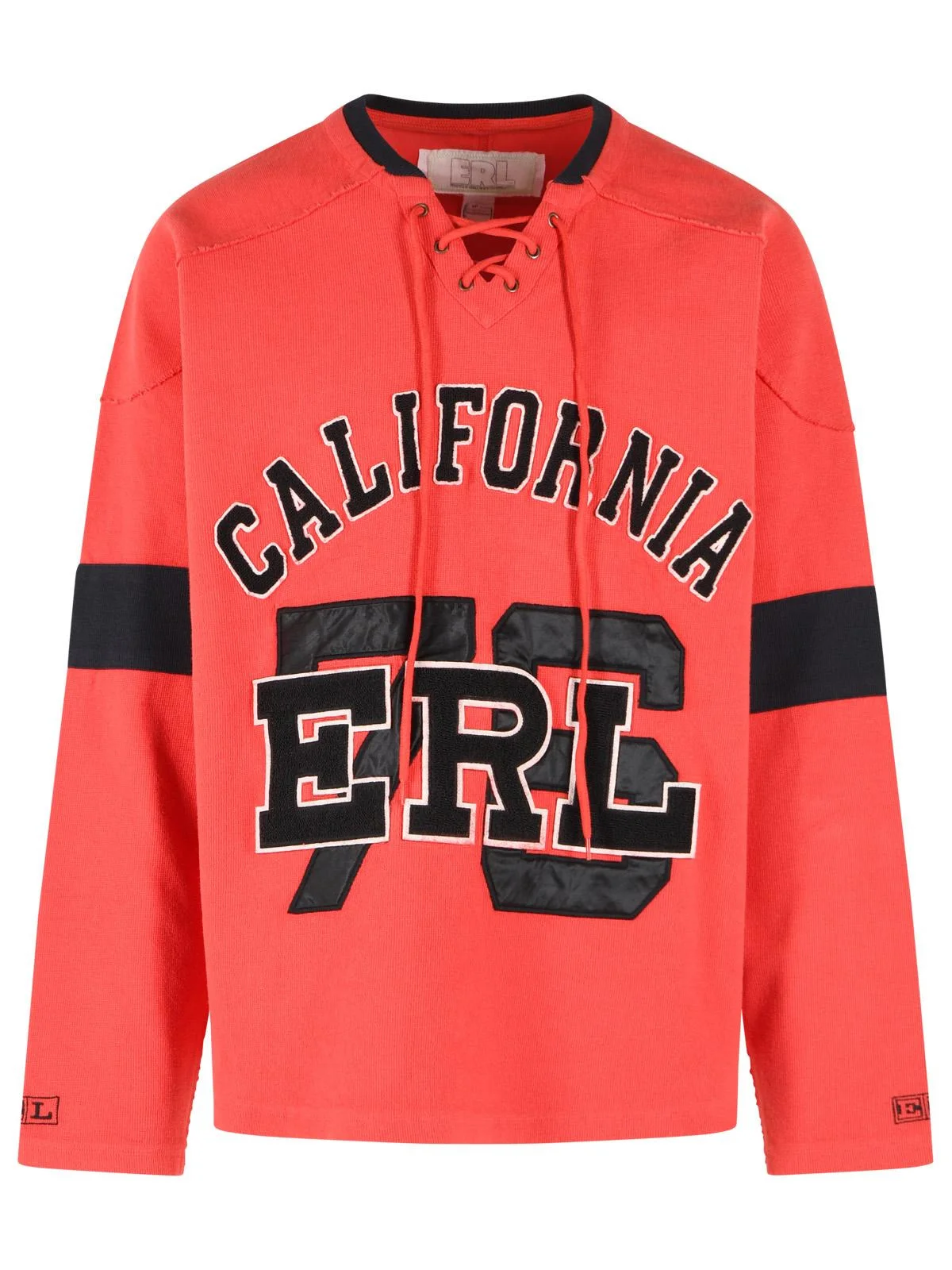 Erl 'HOCKEY' Red Cotton Sweatshirt - 1
