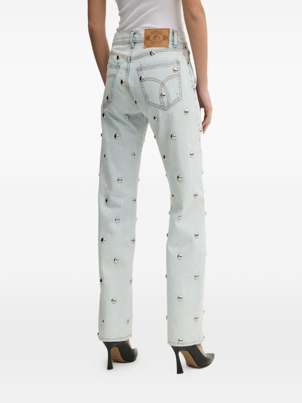 stud-embellished jeans - 4