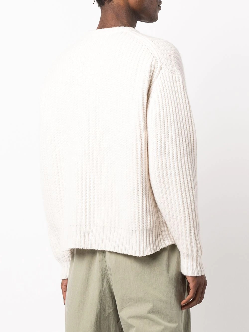 ribbed knit crew-neck jumper - 7