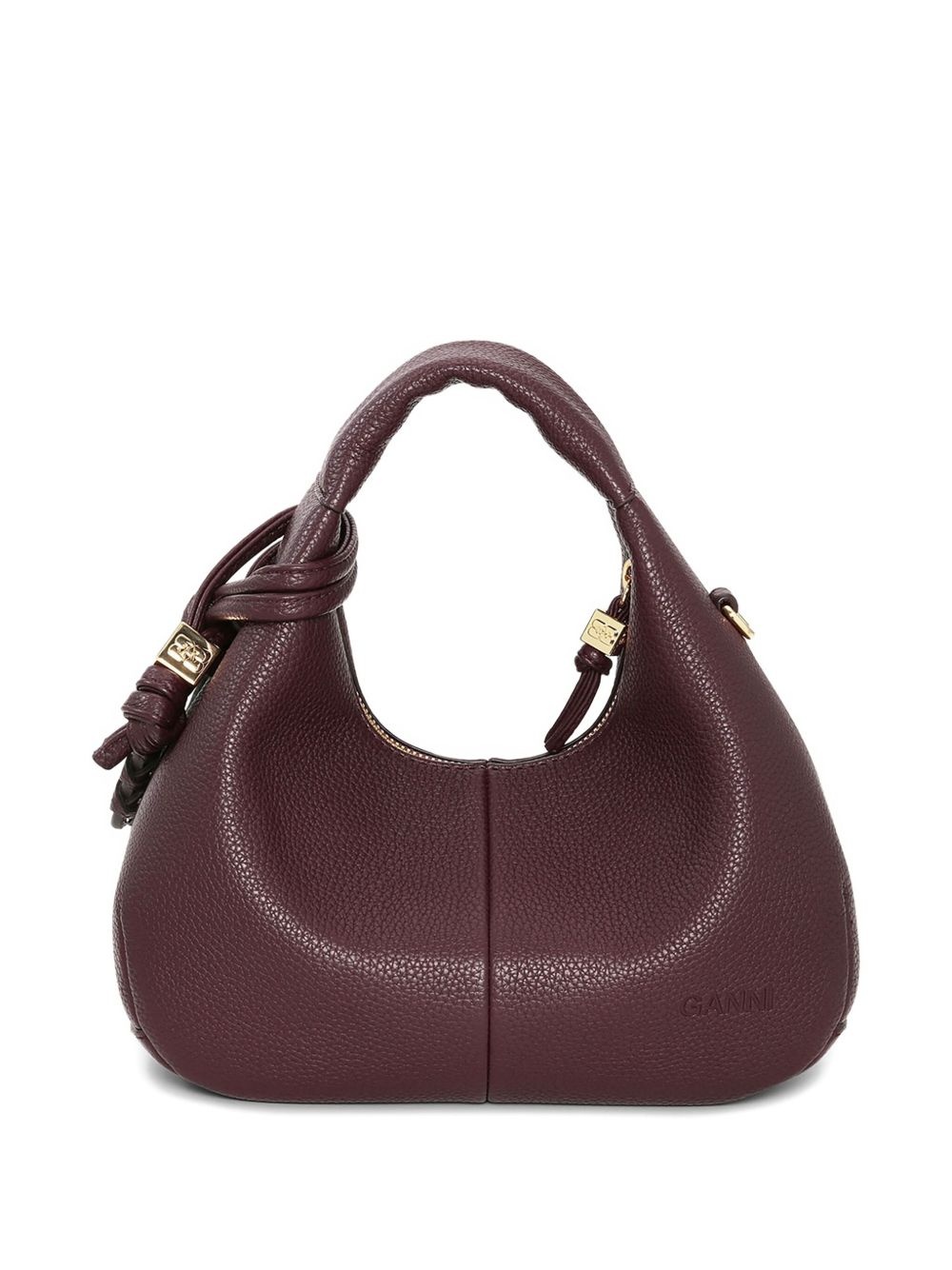 mini textured leather tote bag - 2