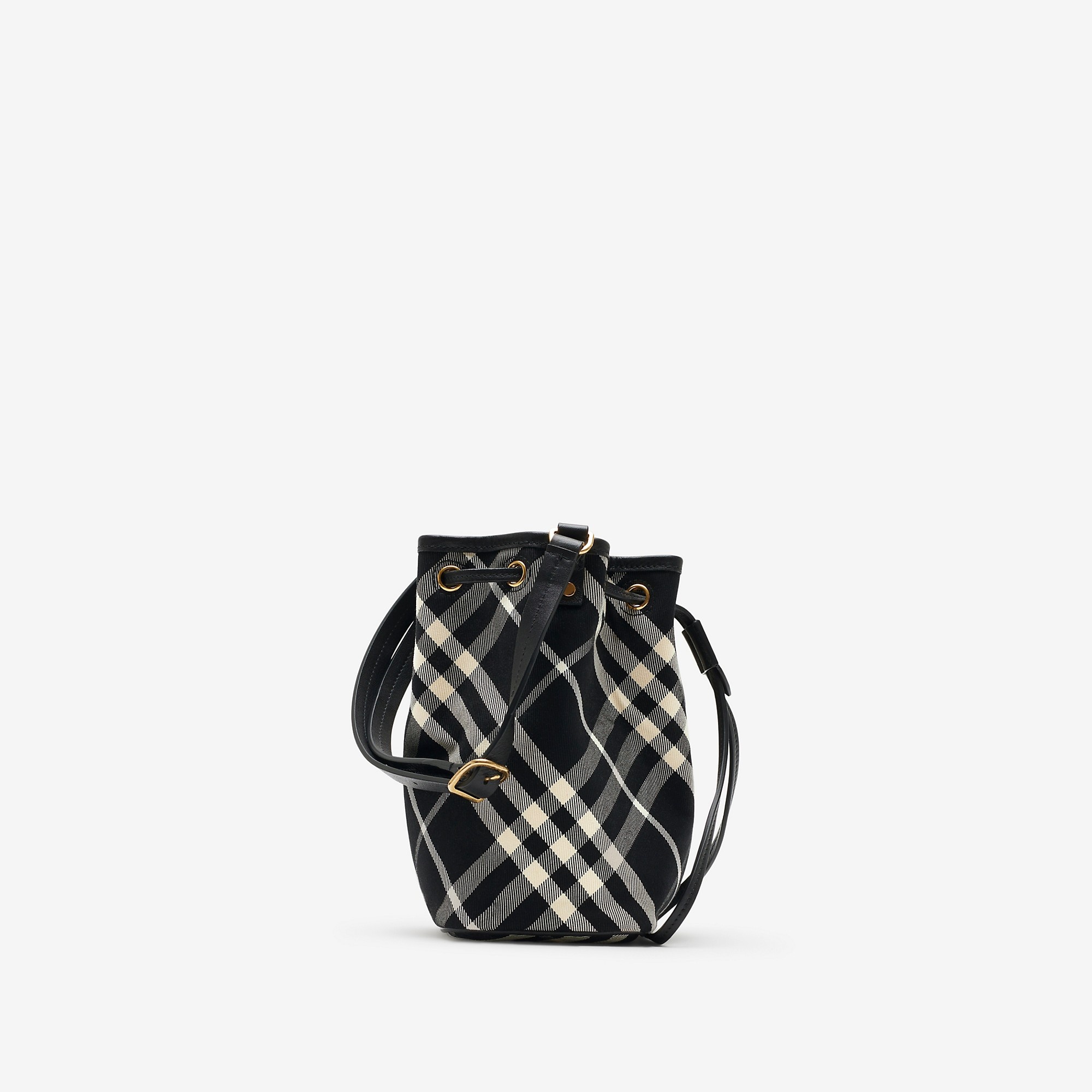 Mini Check Bucket Bag - 4