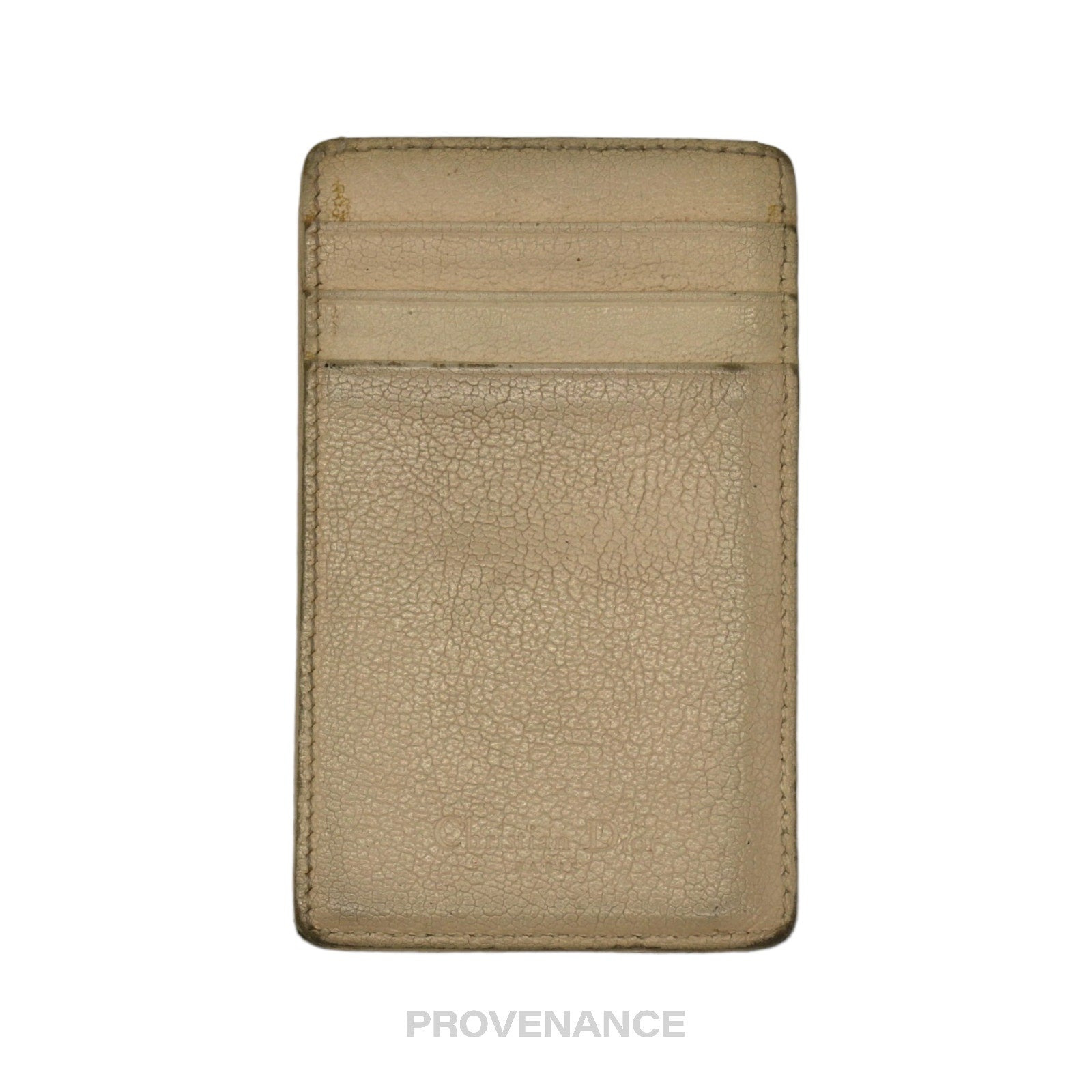 Dior Trotter Embroidered Card Holder Wallet - Sand - 2