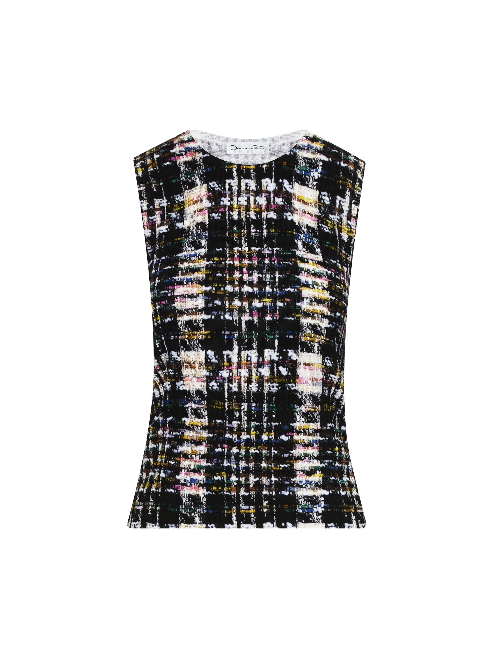 MULTICOLOR RIBBON TWEED TANK - 5