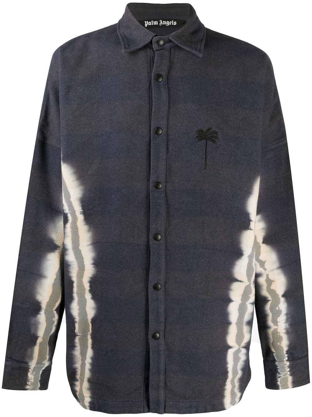 tie-dye palm overshirt - 1