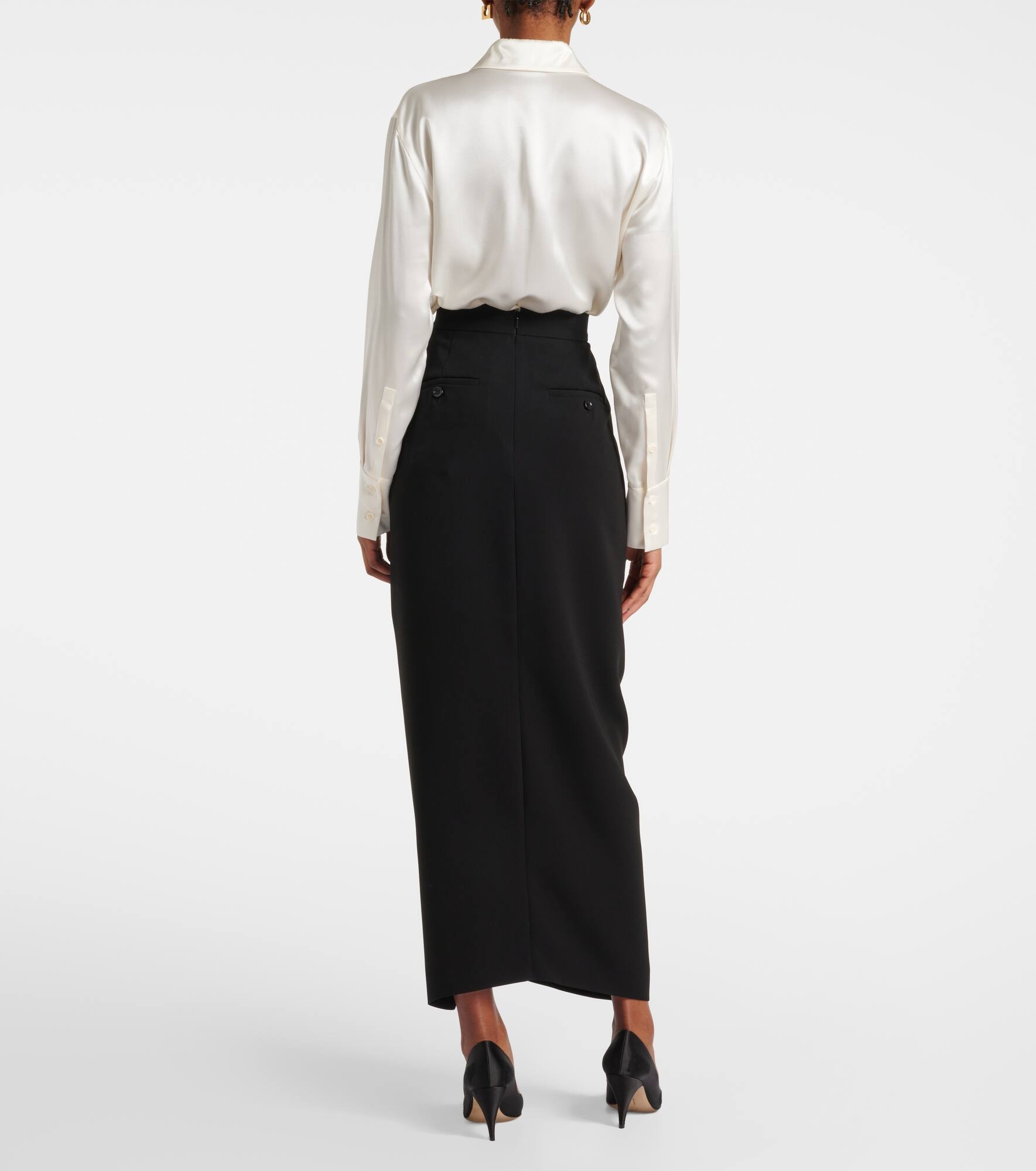 Ridente pleated cady maxi skirt - 3
