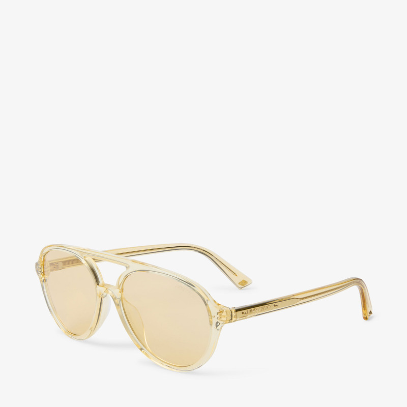 JIMMY CHOO Vira
Transparent Yellow Aviator Sunglasses outlook