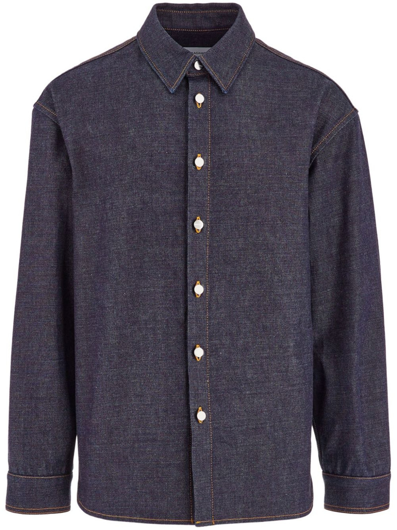 Long sleeved denim shirt 1