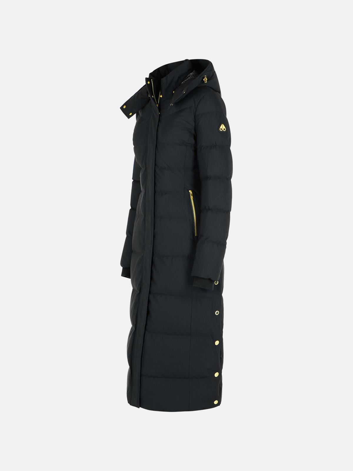 'JOCADA' LONG BLACK POLYAMIDE BLEND DOWN JACKET - 2