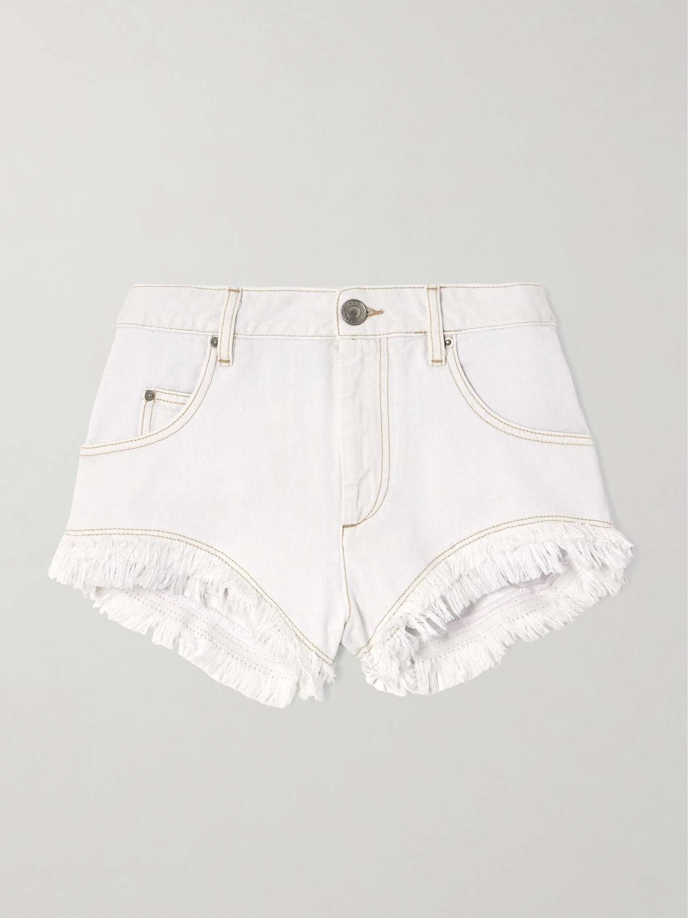 Eneidao fringed denim shorts - 1