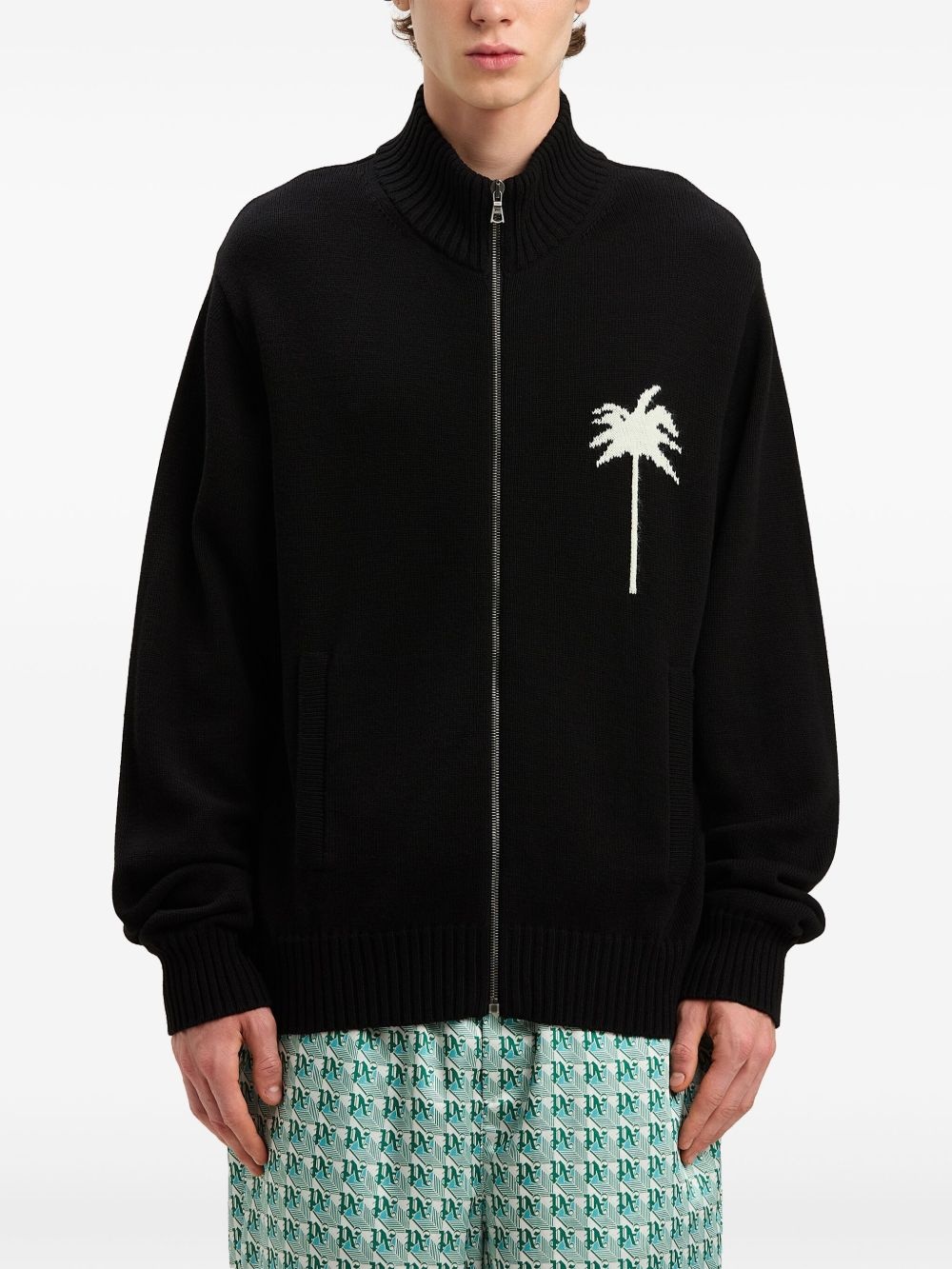 palms-knit cardigan - 3