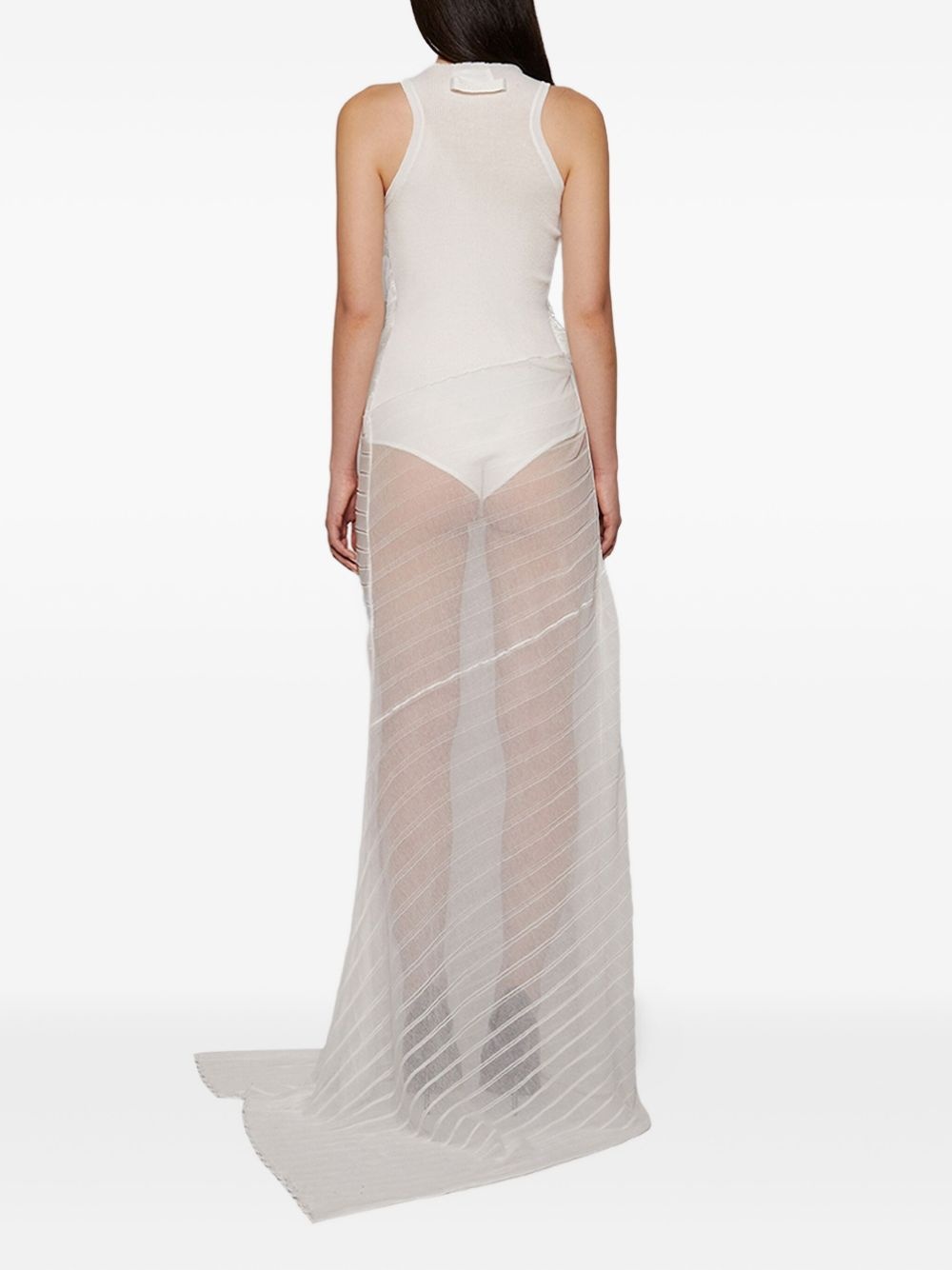 gathered sleeveless dress - 5