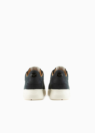 EMPORIO ARMANI Nubuck sneakers with knurled soles outlook