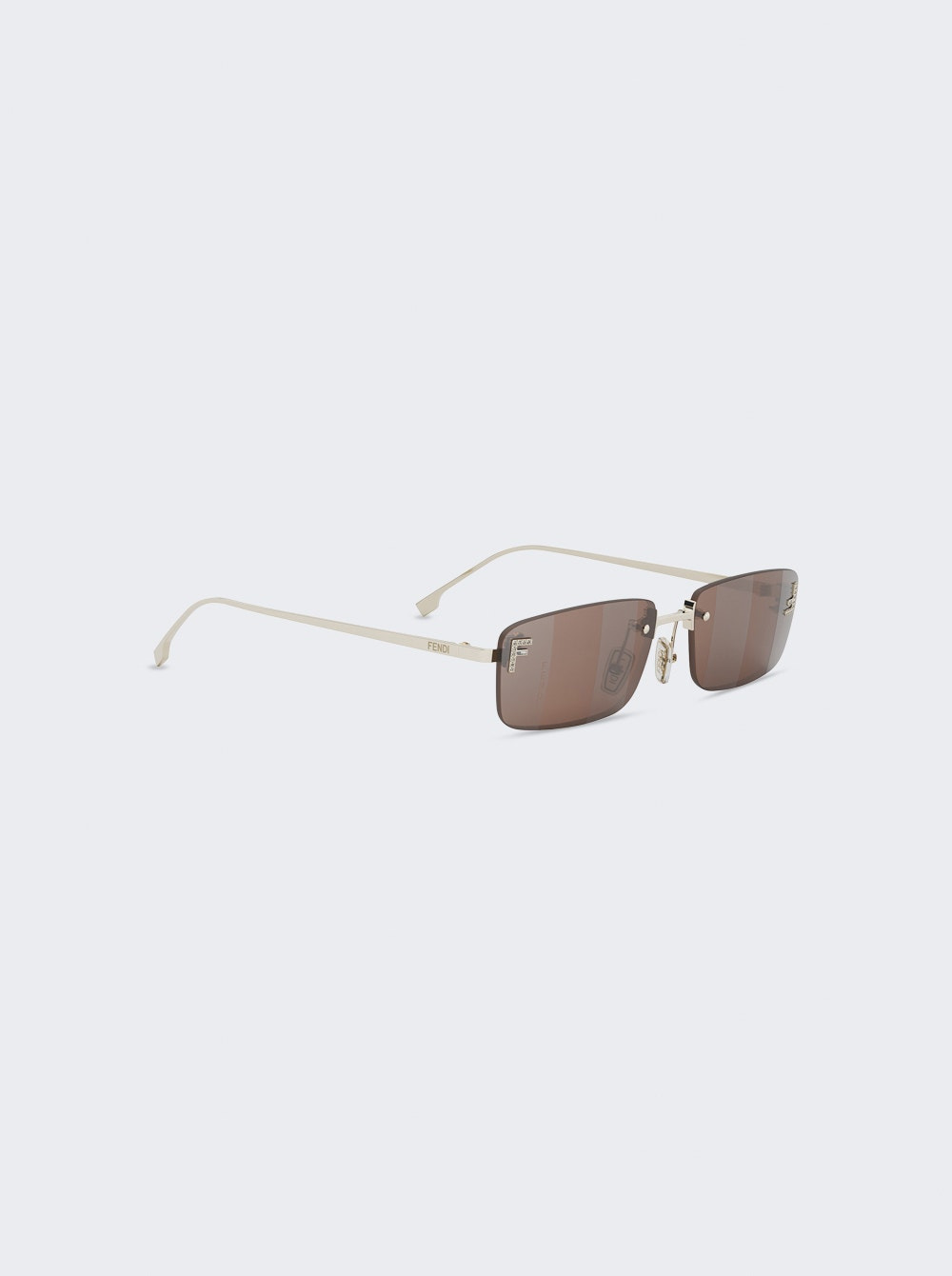 Fendi First Crystal Sunglasses Gold And Brown - 2