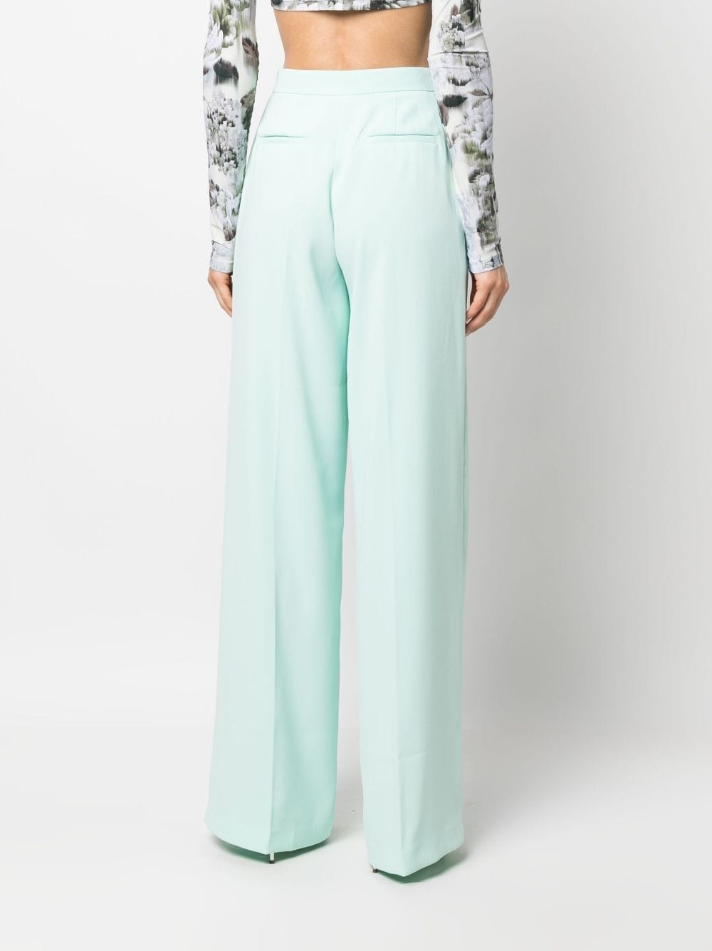 high-waisted wide-leg trousers - 4