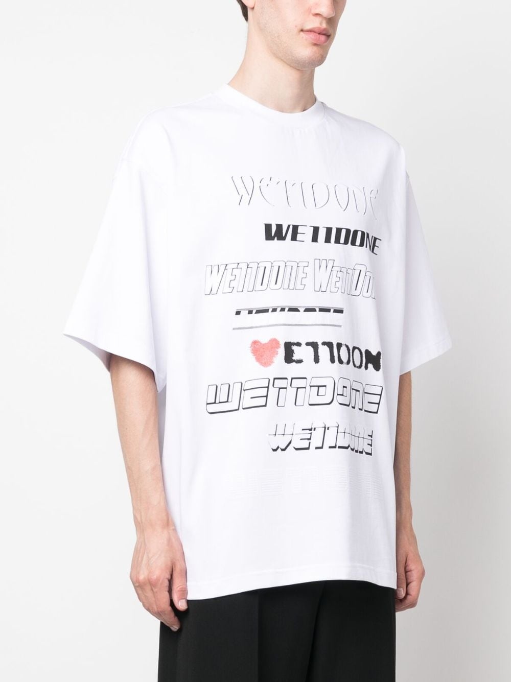 logo-print cotton T-shirt - 3