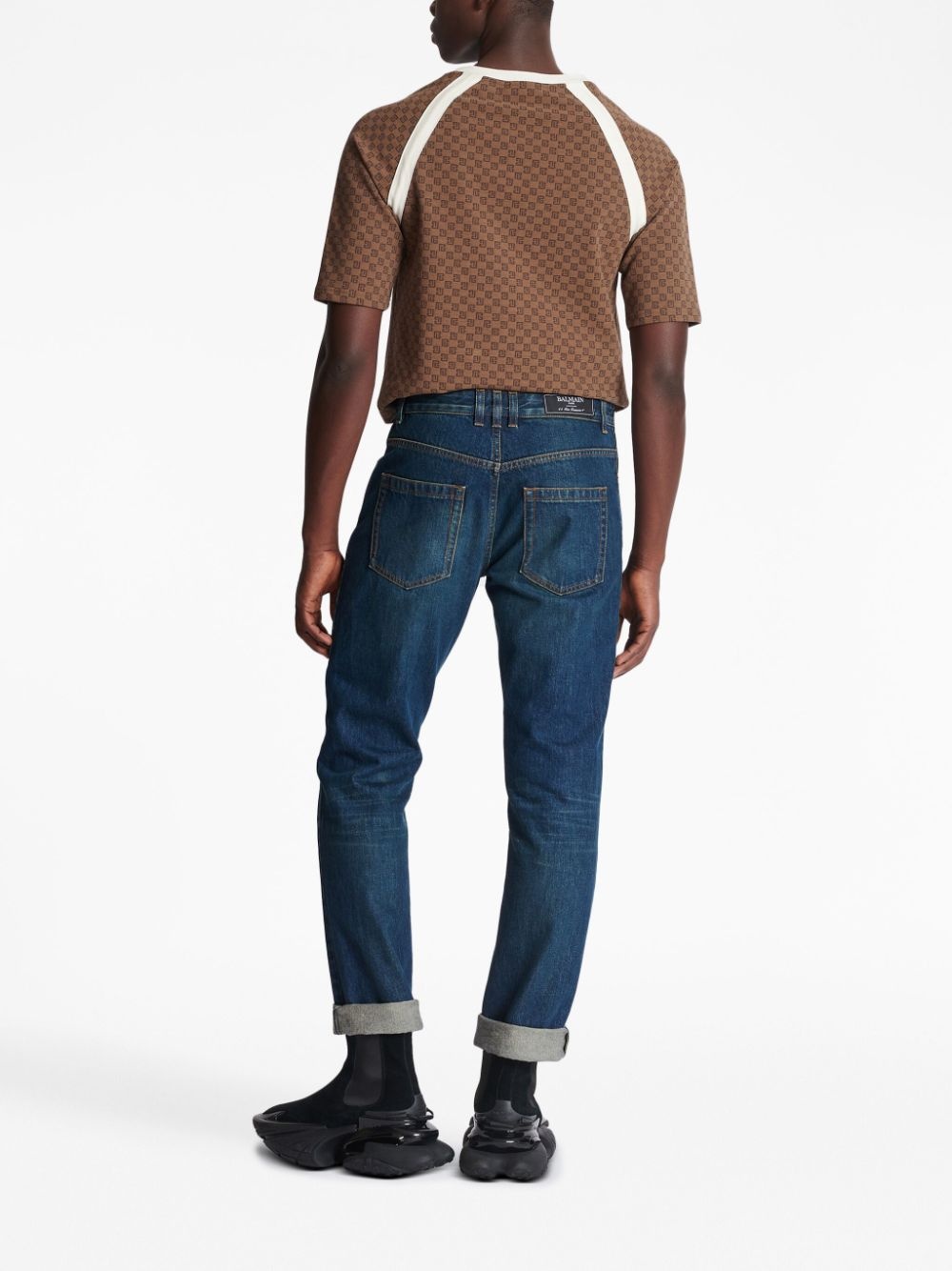 Vintage logo-patch straight-leg jeans - 4