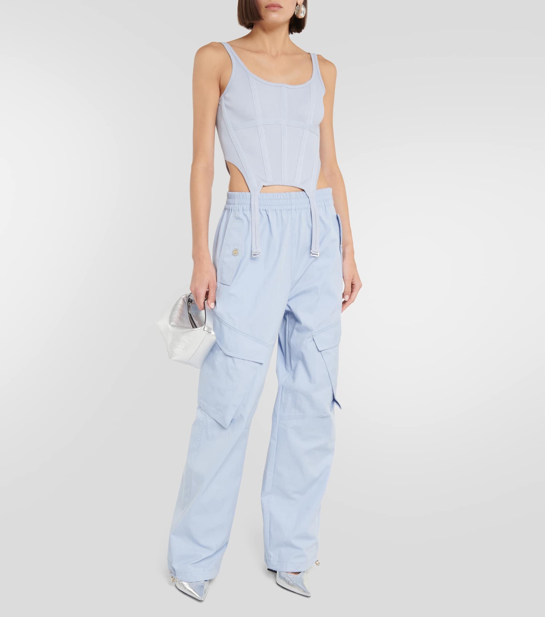 Cotton jersey bustier - 2