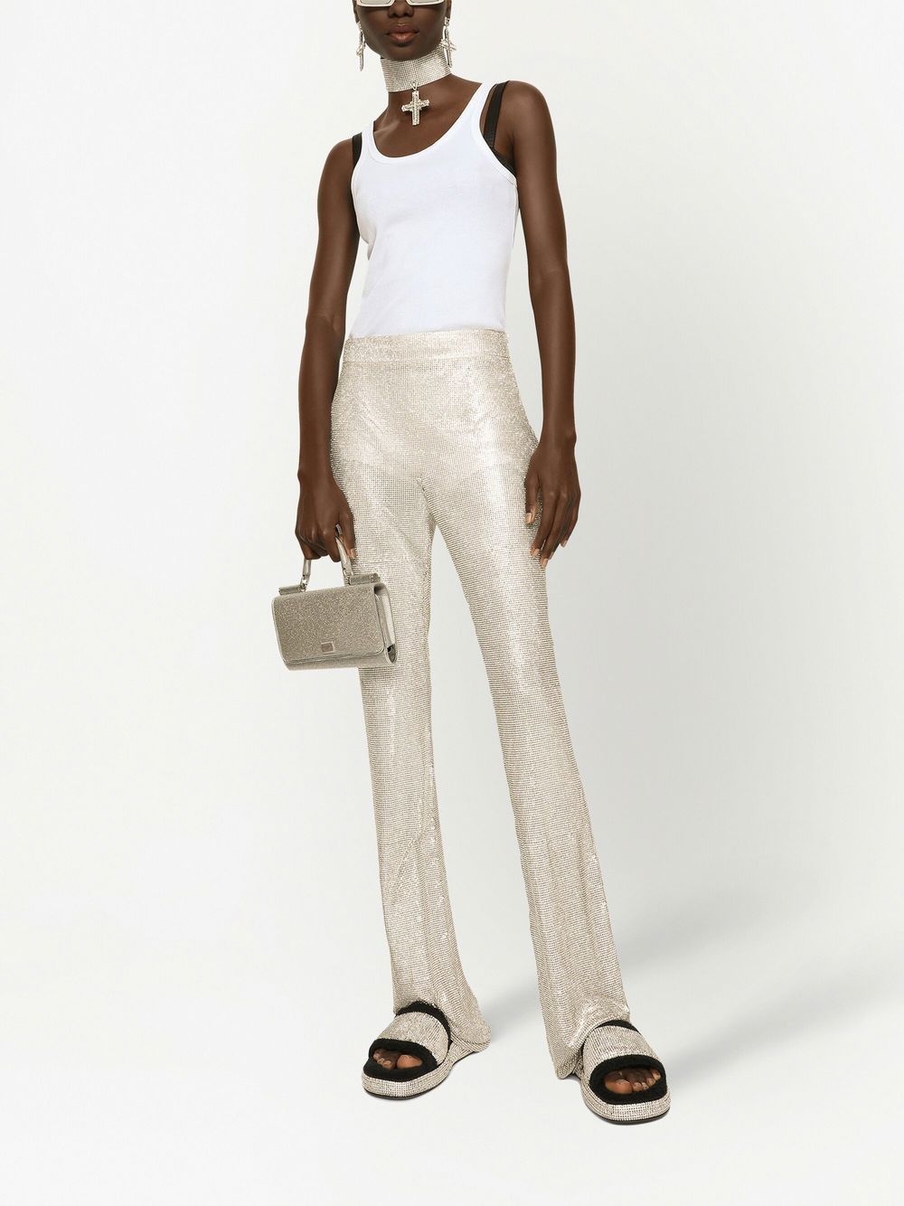 KIM DOLCE&GABBANA crystal-embellished logo mini bag - 2