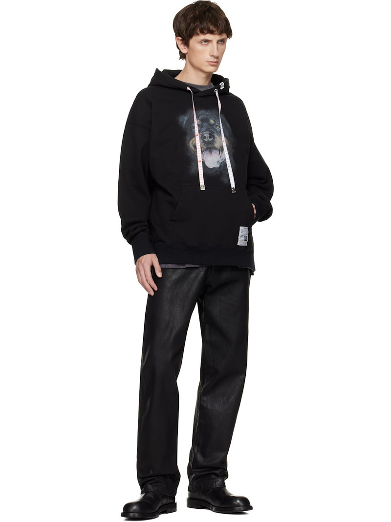Maison MIHARAYASUHIRO Black Dog Printed Hoodie outlook