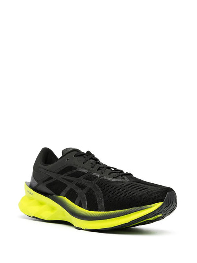 Asics Novablast contrasting sole mesh sneakers outlook