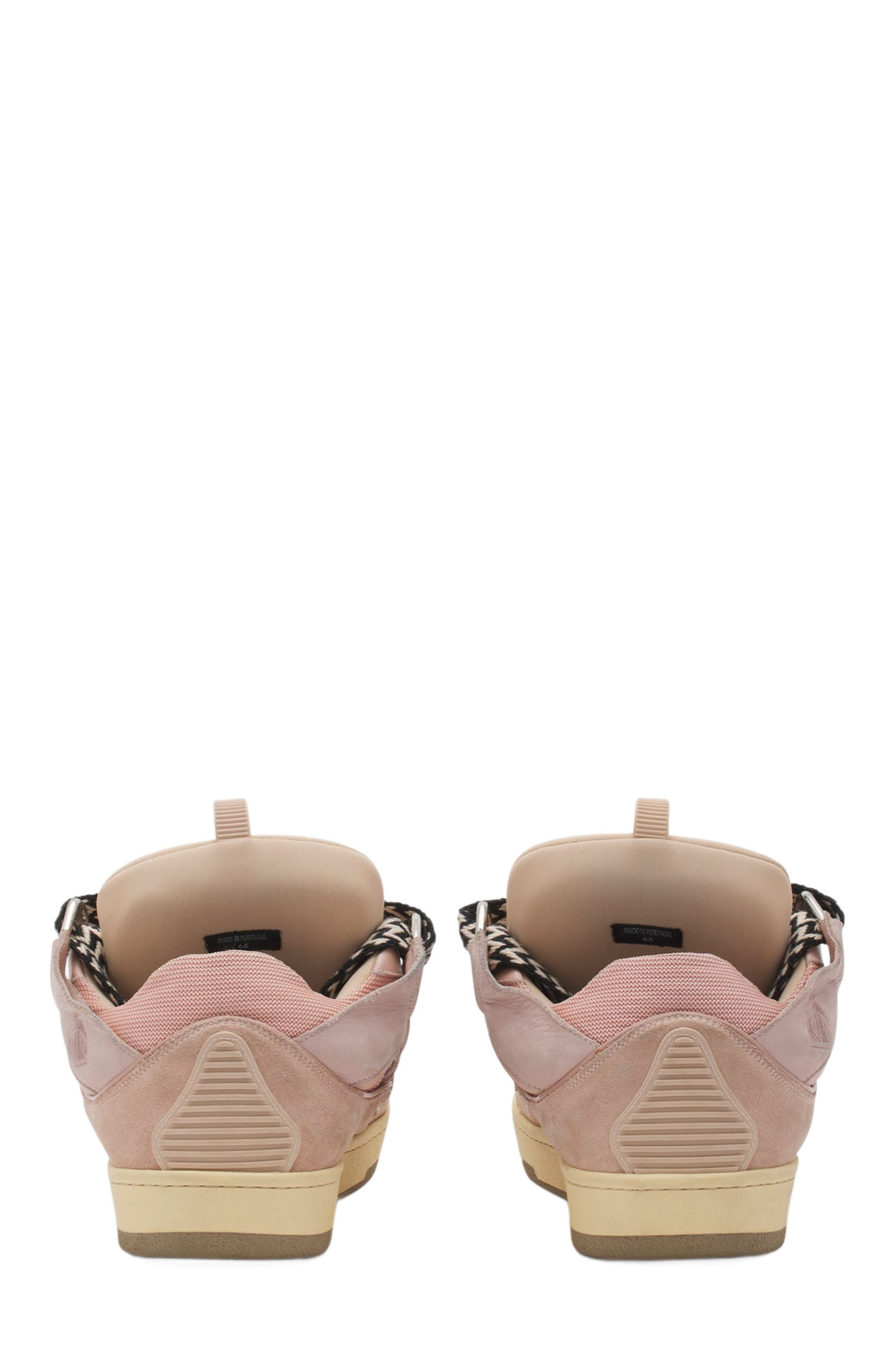 Lanvin LEATHER CURB SNEAKERS in Pale Pink at Nordstrom - 4