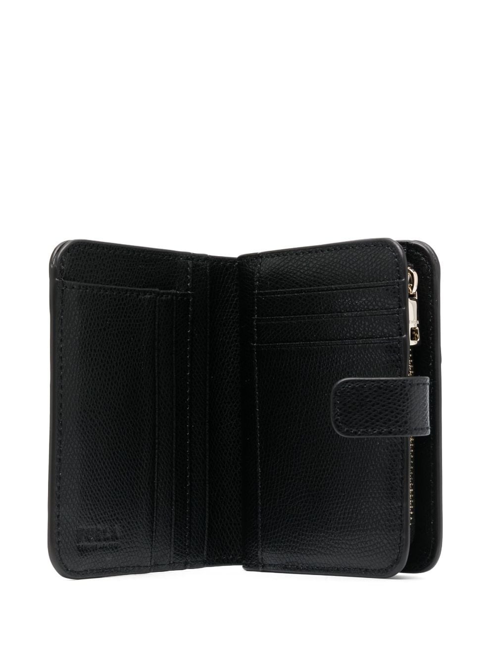 logo-lettering leather wallet - 3