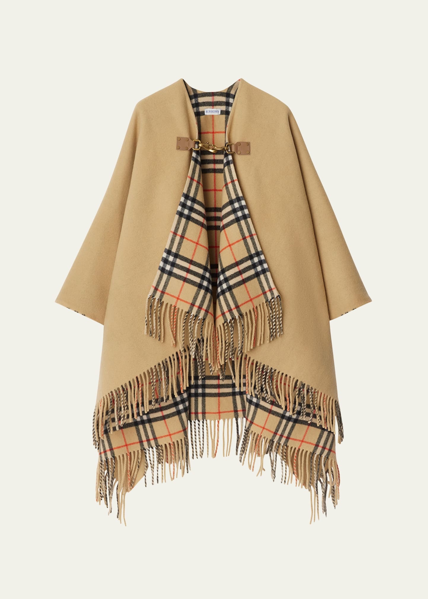 St. Marsh Fringe Wool Cape - 1