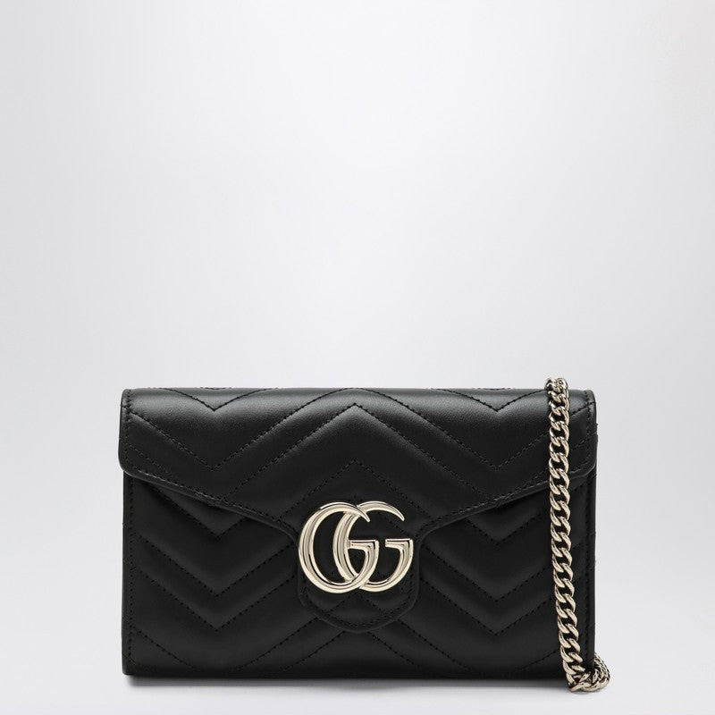 Gucci Gg Marmont Black Wallet With Chain Women - 1