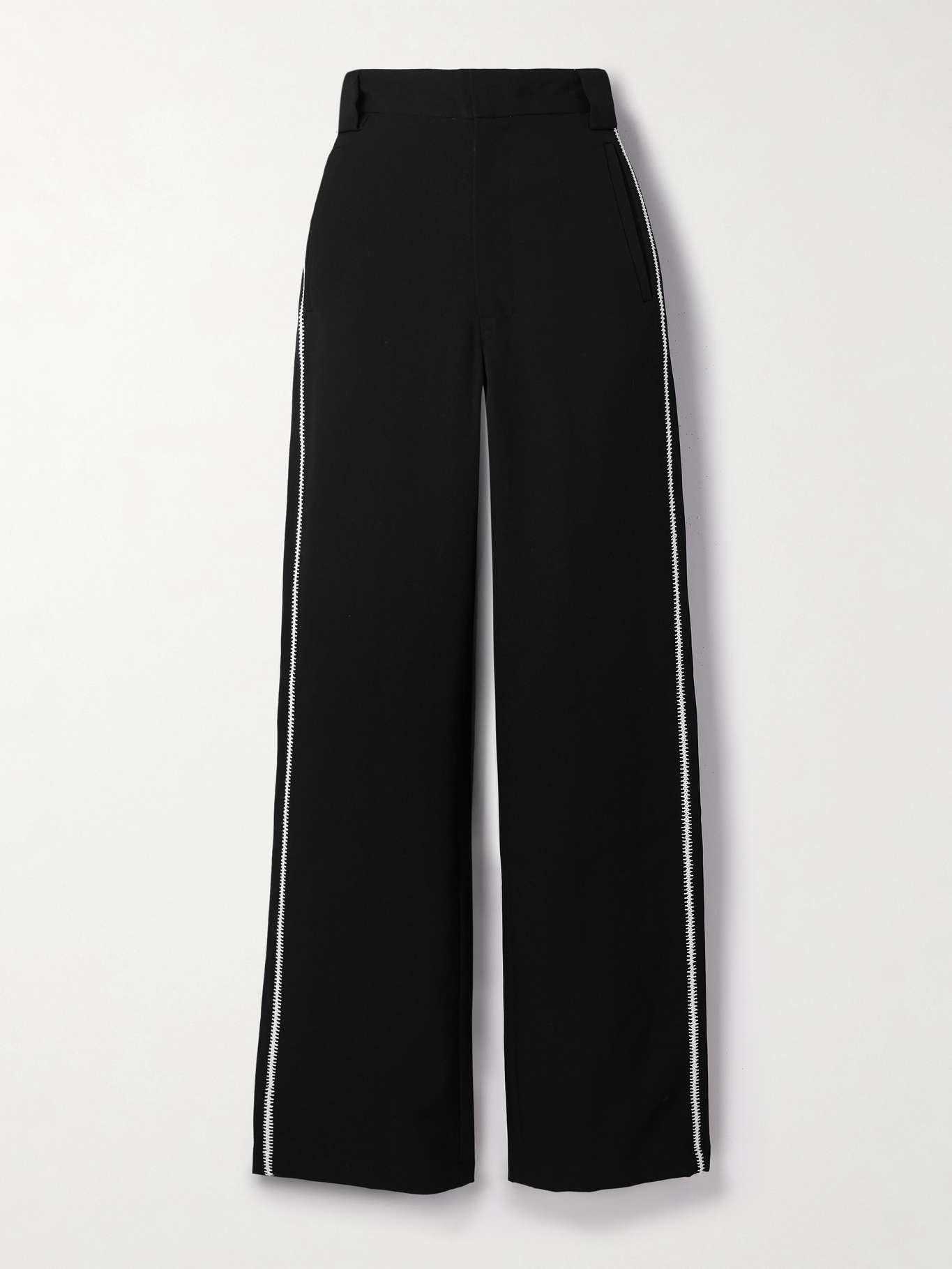 Thirds embroidered wool-twill straight-leg pants - 1