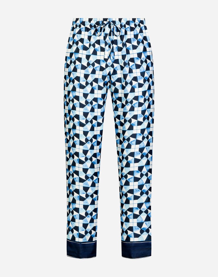 Silk majolica-print pajama pants - 3