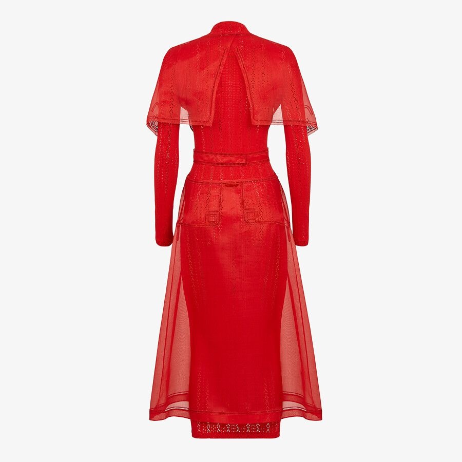 Red silk dress - 2